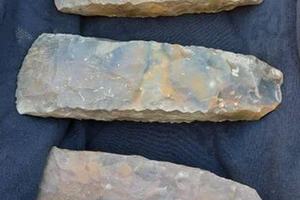 5. Three large flint axes from Collendoorn near Hardenberg (ca. 3450–2750 B.C.)